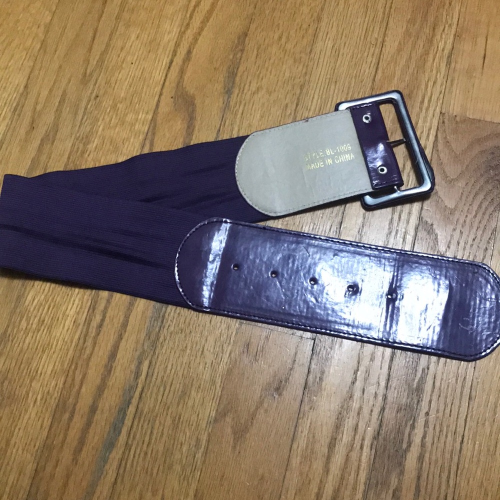 High waisted belt purple